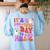 It's a Bootiful Day To Make Music Halloween Music Teacher Women's Sweatshirt Back Print Light Blue It's a Bootiful Day To Make Music Halloween Music Teacher Women's Sweatshirt Back Print Light Blue
