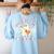 It's A Bootiful Day To Make Music Teacher Musician Halloween For Men Women Kids Women's Sweatshirt Back Print Light Blue