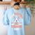 It’s A Boston Terrier Day Pet Cute Dog Lover Cartoon Women's Sweatshirt Back Print Light Blue