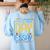 It's A Fine Day To Write An Essay Class English Teacher Women's Sweatshirt Back Print Light Blue