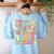 It's A Good Day To Teach Tiny Humans Teacher Teaching Women's Sweatshirt Back Print Light Blue