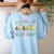 It's Ok To Be Different Apple Teacher Autism Awareness Women's Sweatshirt Back Print Light Blue