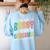 I´m Not Bossy I´m The Teacher Graduation Men Women Women's Sweatshirt Back Print Light Blue