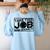 Take This Job And Shove It Teacher And Technician Work For Men Women Women's Sweatshirt Back Print Light Blue