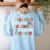 Jolliest Bunch Of Teachers This Side Of The Playground X-Mas Women's Sweatshirt Back Print Light Blue Jolliest Bunch Of Teachers This Side Of The Playground X-Mas Women's Sweatshirt Back Print Light Blue