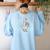 Just A Silly Goose Teaching Math Teacher Back To School Women's Sweatshirt Back Print Light Blue Just A Silly Goose Teaching Math Teacher Back To School Women's Sweatshirt Back Print Light Blue