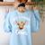 Just A Teacher Who Loves Cows Shirt Cute Highland Cow Women's Sweatshirt Back Print Light Blue