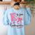 K Is For Kindergarten Teacher Coquette Bow Back To School Women's Sweatshirt Back Print Light Blue K Is For Kindergarten Teacher Coquette Bow Back To School Women's Sweatshirt Back Print Light Blue