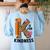 K Is For Kindness Unity Day Teacher Kids Women's Sweatshirt Back Print Light Blue K Is For Kindness Unity Day Teacher Kids Women's Sweatshirt Back Print Light Blue