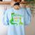 Kids My Nonna Loves Me Dinosaur Grandson Women's Sweatshirt Back Print Light Blue