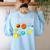 Kids Solar Systems Cute Planets Space Science Teacher School Women's Sweatshirt Back Print Light Blue Kids Solar Systems Cute Planets Space Science Teacher School Women's Sweatshirt Back Print Light Blue