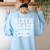 Kids Teacher Sixth Grade Retro Back To School Team 6th Grade Women's Sweatshirt Back Print Light Blue