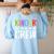 Kinder Crew Shirt Kindergarten Boy Girl Student Teacher Women's Sweatshirt Back Print Light Blue