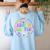 Kindergarten Crew Funy Back To School Teachers Kids Students Women's Sweatshirt Back Print Light Blue Kindergarten Crew Funy Back To School Teachers Kids Students Women's Sweatshirt Back Print Light Blue