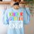 Kindergarten Crew Shirt Kinder Crew Teacher Boy Girl Women's Sweatshirt Back Print Light Blue Kindergarten Crew Shirt Kinder Crew Teacher Boy Girl Women's Sweatshirt Back Print Light Blue