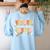 Kindergarten Dream Ghost Team Fall Halloween Spooky Teachers Women's Sweatshirt Back Print Light Blue Kindergarten Dream Ghost Team Fall Halloween Spooky Teachers Women's Sweatshirt Back Print Light Blue