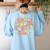 In My Kindergarten Era Retro Back To School Teacher Student Women's Sweatshirt Back Print Light Blue In My Kindergarten Era Retro Back To School Teacher Student Women's Sweatshirt Back Print Light Blue