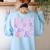 In My Kindergarten Era Teacher Kids Back To School Kinder Women's Sweatshirt Back Print Light Blue In My Kindergarten Era Teacher Kids Back To School Kinder Women's Sweatshirt Back Print Light Blue
