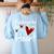 Kindergarten Has My Heart Buffalo Print Teacher Valentine Women's Sweatshirt Back Print Light Blue Kindergarten Has My Heart Buffalo Print Teacher Valentine Women's Sweatshirt Back Print Light Blue