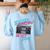 Kindergarten Is My Jam Vintage 80s Boombox Teacher Student Women's Sweatshirt Back Print Light Blue