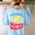 Kindergarten Super Squad Superhero Teacher Team Men Women Girls Kids Women's Sweatshirt Back Print Light Blue Kindergarten Super Squad Superhero Teacher Team Men Women Girls Kids Women's Sweatshirt Back Print Light Blue
