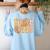 Kindergarten Teacher Fall Pumpkin Autumn Cute Women's Sweatshirt Back Print Light Blue Kindergarten Teacher Fall Pumpkin Autumn Cute Women's Sweatshirt Back Print Light Blue