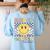 Kindergarten Teacher Team Hippie Smile Face Back To School Women's Sweatshirt Back Print Light Blue Kindergarten Teacher Team Hippie Smile Face Back To School Women's Sweatshirt Back Print Light Blue