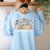 Kindergarten Teacher Wildflower Back To School Floral Outfit Men Women Women's Sweatshirt Back Print Light Blue Kindergarten Teacher Wildflower Back To School Floral Outfit Men Women Women's Sweatshirt Back Print Light Blue