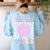 Kindergarten Vibes First Day Of School Kindergarten Teacher Women's Sweatshirt Back Print Light Blue Kindergarten Vibes First Day Of School Kindergarten Teacher Women's Sweatshirt Back Print Light Blue