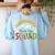 Kindergarten Zoo Field Trip Squad Matching Teacher Students Women's Sweatshirt Back Print Light Blue Kindergarten Zoo Field Trip Squad Matching Teacher Students Women's Sweatshirt Back Print Light Blue