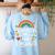 Kindness Comes In Many Languages ESL English Teacher Women's Sweatshirt Back Print Light Blue Kindness Comes In Many Languages ESL English Teacher Women's Sweatshirt Back Print Light Blue