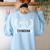 La Profe Mas Chingona Spanish Female Teacher Women's Sweatshirt Back Print Light Blue La Profe Mas Chingona Spanish Female Teacher Women's Sweatshirt Back Print Light Blue