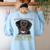 Labrador Retriever Lab Professional Human Trainer Women's Sweatshirt Back Print Light Blue