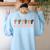 Latina ASL American Sign Language Latina Power ASL Teacher Women's Sweatshirt Back Print Light Blue Latina ASL American Sign Language Latina Power ASL Teacher Women's Sweatshirt Back Print Light Blue