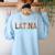 Latina Teacher Maestra Educated & Latino Teachers Women Women's Sweatshirt Back Print Light Blue Latina Teacher Maestra Educated & Latino Teachers Women Women's Sweatshirt Back Print Light Blue