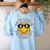 Lets Learn Today Shirt Smile Face 4K Teacher Back To School Women's Sweatshirt Back Print Light Blue Lets Learn Today Shirt Smile Face 4K Teacher Back To School Women's Sweatshirt Back Print Light Blue