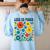 Leer Es Poder Cute Floral Boho Spanish Teacher Reading Women's Sweatshirt Back Print Light Blue Leer Es Poder Cute Floral Boho Spanish Teacher Reading Women's Sweatshirt Back Print Light Blue