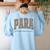 Leopard Paraprofessional Back To School Para Squad Teacher Women's Sweatshirt Back Print Light Blue Leopard Paraprofessional Back To School Para Squad Teacher Women's Sweatshirt Back Print Light Blue