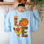 Leopard Pumpkin Love Teacher Life Thanksgiving Fall Women Women's Sweatshirt Back Print Light Blue Leopard Pumpkin Love Teacher Life Thanksgiving Fall Women Women's Sweatshirt Back Print Light Blue