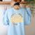 Let's Learn Today First Day Of School For Teacher Student Women's Sweatshirt Back Print Light Blue