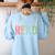 Let's Read Book Nerd Reading Book Lover Librarian Teacher Women's Sweatshirt Back Print Light Blue Let's Read Book Nerd Reading Book Lover Librarian Teacher Women's Sweatshirt Back Print Light Blue