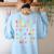 You Are Letters Alphabet Learn ABCs Inspiration Teacher Life Women's Sweatshirt Back Print Light Blue You Are Letters Alphabet Learn ABCs Inspiration Teacher Life Women's Sweatshirt Back Print Light Blue