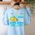 Librarian Teacher Dive Into A Good Book Reading Premium Tri-Blend Women's Sweatshirt Back Print Light Blue