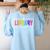 Library Squad Team Librarian Teacher Book Lover Women's Sweatshirt Back Print Light Blue Library Squad Team Librarian Teacher Book Lover Women's Sweatshirt Back Print Light Blue