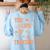The Life Of A Teacher Back To School Women Men Women's Sweatshirt Back Print Light Blue