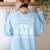 Line Dancing Choreographer Dance Teacher Group Performer Men Women Girls Kids Women's Sweatshirt Back Print Light Blue