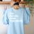 You Literally Mean Figuratively English Teacher Women's Sweatshirt Back Print Light Blue