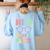 Little MISS SMARTY PANTS School Grad Teacher Last Day Women's Sweatshirt Back Print Light Blue