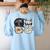 Llama Shirt English Teacher School Student ESL Joke Women's Sweatshirt Back Print Light Blue Llama Shirt English Teacher School Student ESL Joke Women's Sweatshirt Back Print Light Blue