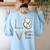 Love Art For Artist Art Teacher Women's Sweatshirt Back Print Light Blue Love Art For Artist Art Teacher Women's Sweatshirt Back Print Light Blue
